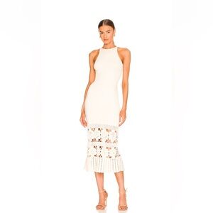 Revolve Tularosa Finley Crochet Midi Dress Size XS
Color Ivory